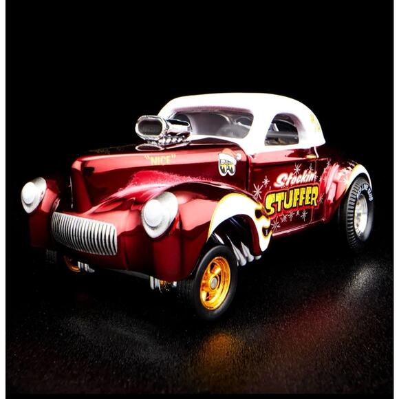 Hot Wheels Red Line Club 2022 Holiday Car 41 Willys Gasser Stockin’‎ Stuffer NIB - Picture 16 of 16